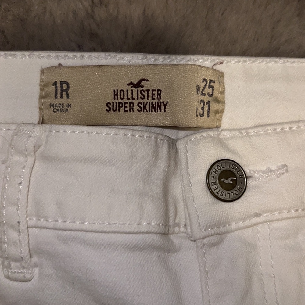 Hollister Super Skinny White Jeans, Women’s 1R W25 L25 - Picture 3 of 4